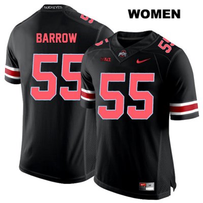 Women's NCAA Ohio State Buckeyes Malik Barrow #55 College Stitched Authentic Nike Red Number Black Football Jersey JP20J71DC